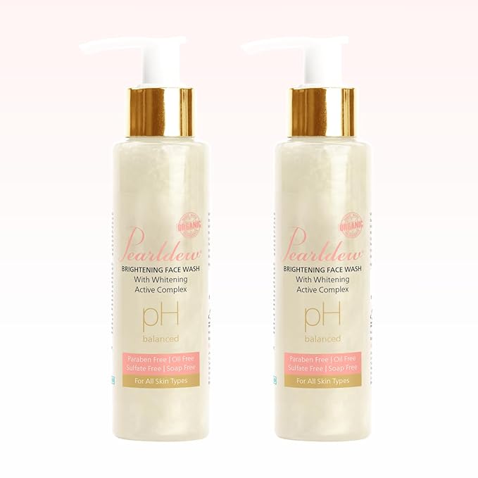 Pearldew Brightening Face Wash | Soap-free| Paraben-free | pH Balanced | 100 ml | Pack Of 2