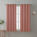 Cloth Fusion Blackout Window Curtains 5 Feet Long Set of 2 Peach Colour