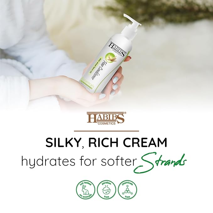 Habibs Cosmetics Hair Unscented Conditioner With Wheat Germ Oil - 200 ml