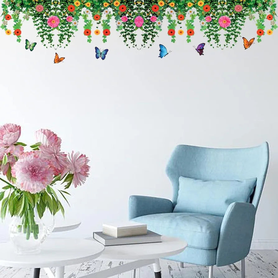 Rangoli Pvc New Modern Art Grass Decoration Large Wall Reusable Self-Adhesive Sticker Size-50Cm*70Cm