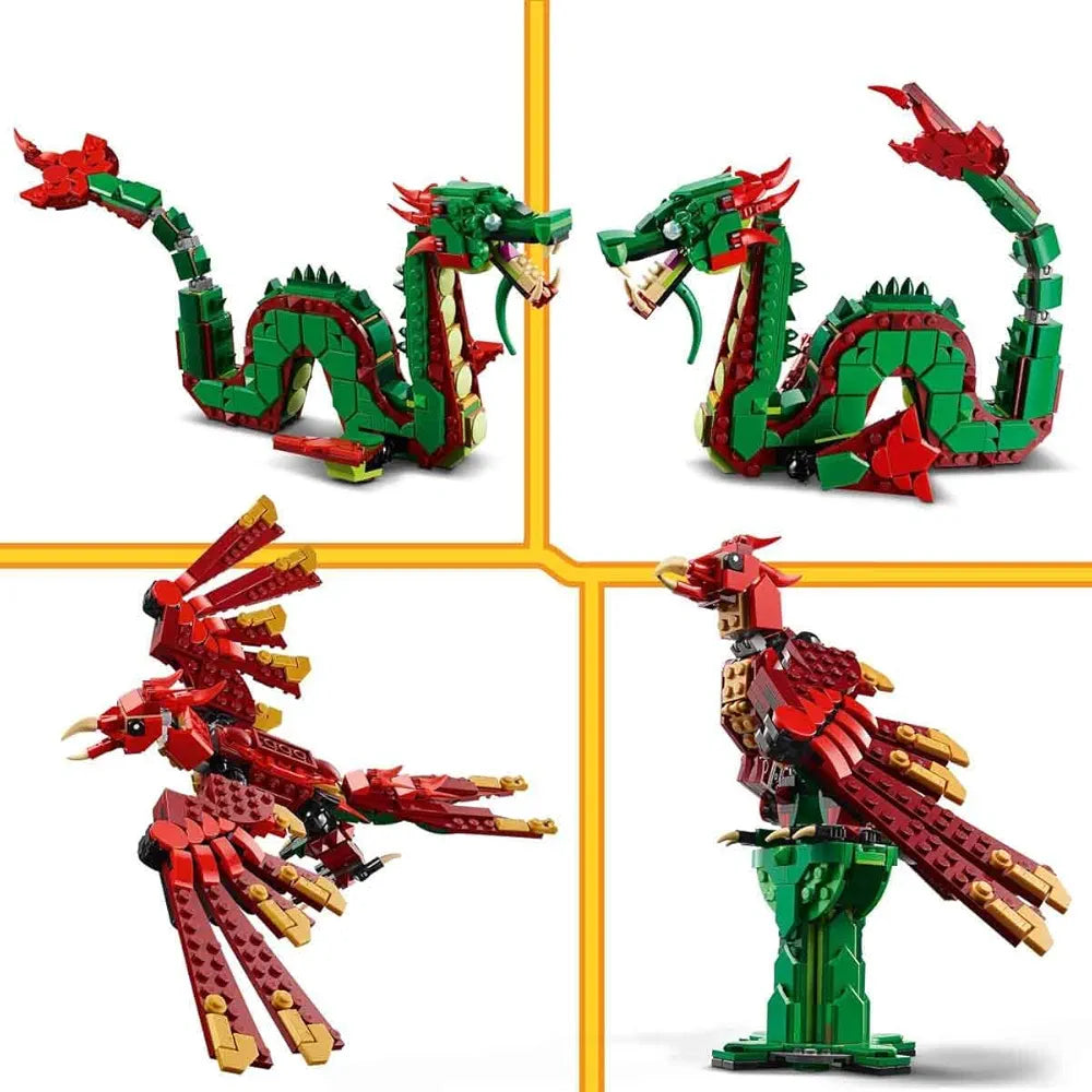 Lego Creator 3in1 Medieval Dragon Creature Toy Playset 31161 Building Blocks Toys for 9+ Gift for Boys and Girls