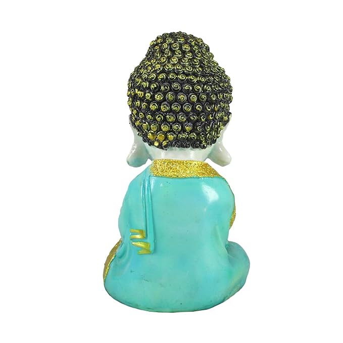 Ecraftindia Child Monk Figurine | Green