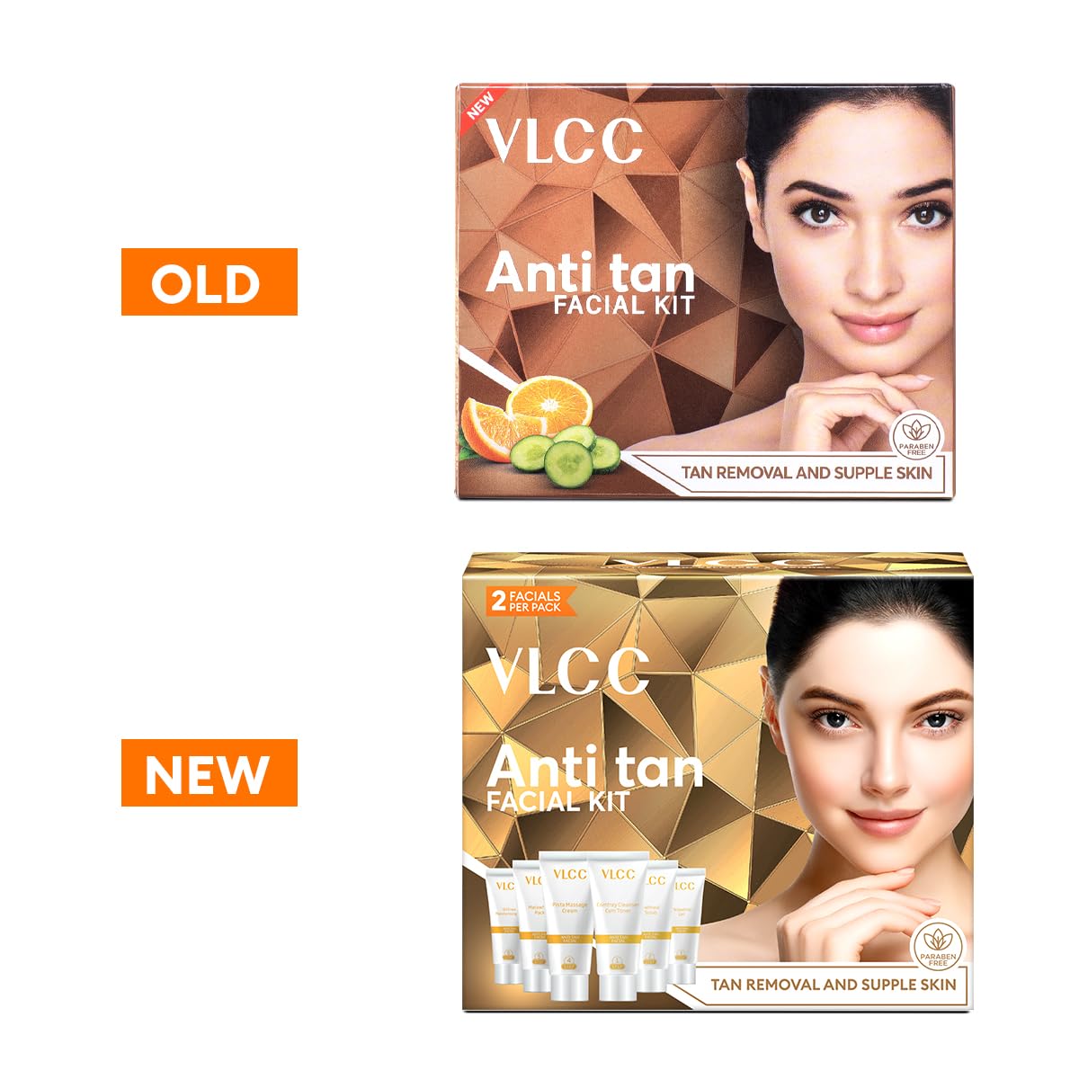 VLCC Anti Tan Facial Kit - 60 g | Power of 25 Vital Ingredients | Fights Sun Tan, Dark Spots, and Sun Spots | Even Nourishes and Protects Skin from UV Rays.