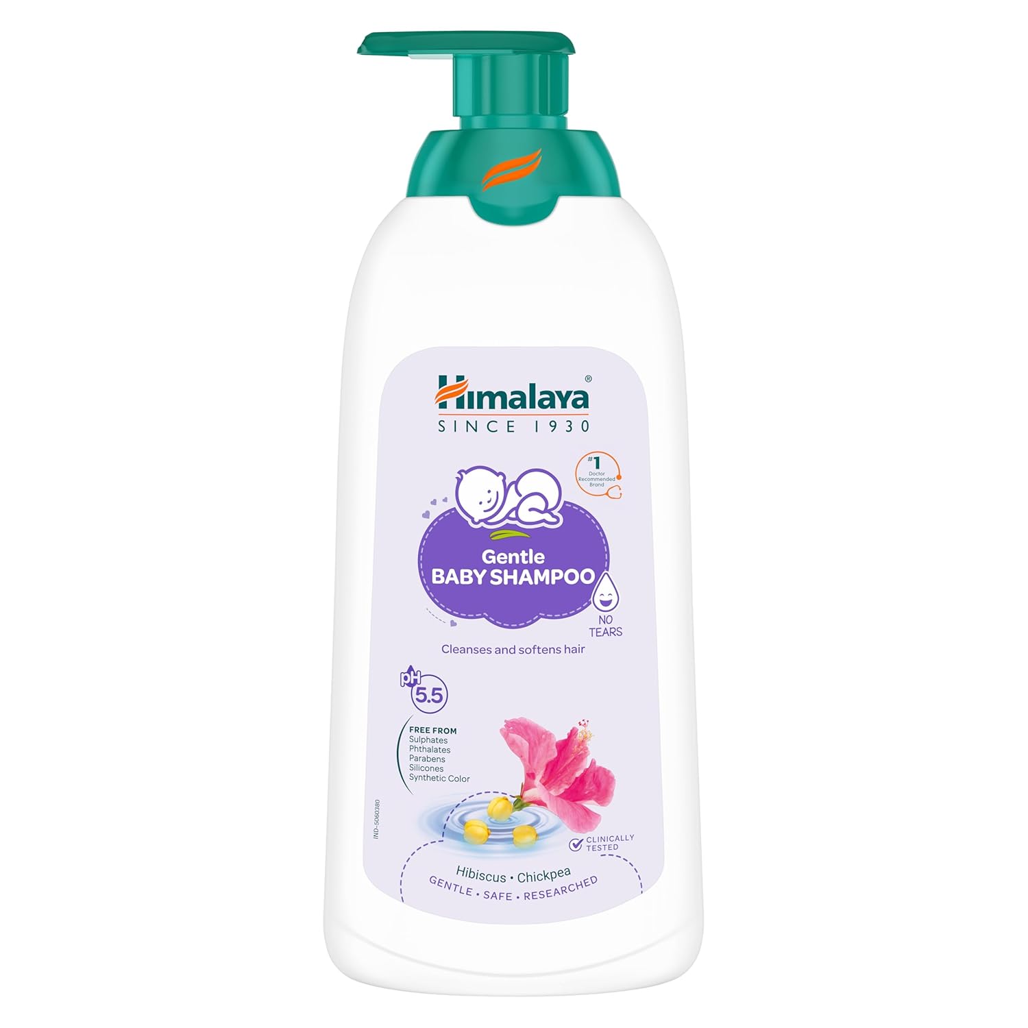 Himalaya Gentle Baby Shampoo with Hibiscus, Chickpea | No Tears | pH 5.5 | No.1 Doctor Recommended Brand | Cleanses, Softens & Nourishes hair | Safe for Newborns | Hypoallergenic