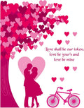Rangoli New Modern Art Beautiful Love Couple Under a Tree Large Wall Sticker Size-50cm*70cm