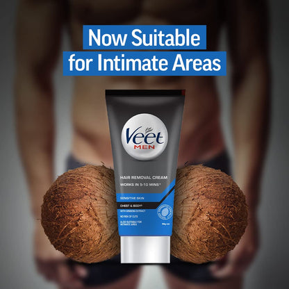 Veet Hair Removal Cream for Men Sensitive Skin - 50 gms (Pack of 2)