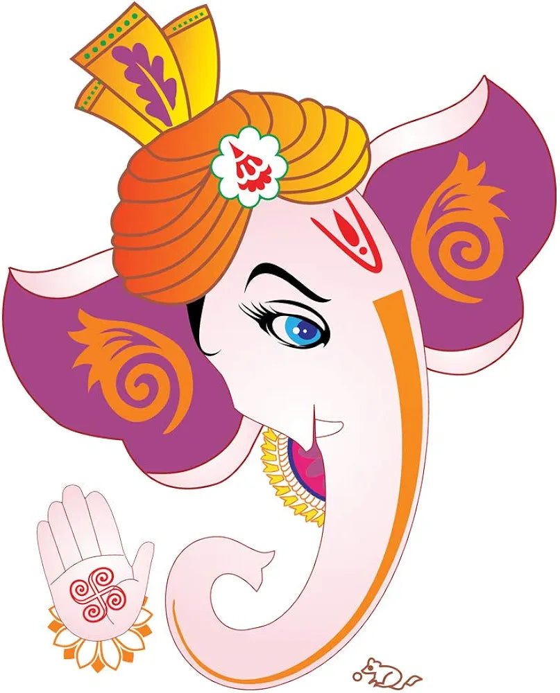 Rangoli White Glossy Vinyl Wall Sticker Premium Self-Adhesive Waterproof Parent-2 Design-15