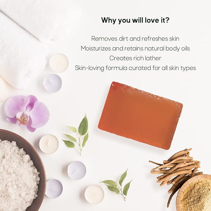 La Organo Ashwgandha Handmade Natural Bath Soap - 100 Gms