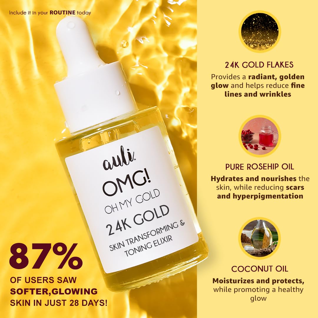 Auli Omg 24k Gold Skin Brightening Facial Oil - 30 ml