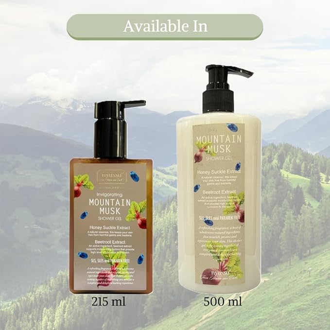 Nyassa Mountain Musk Shower Gel - 500 Ml | With Honeysuckle and Beetroot Extracts Body Wash