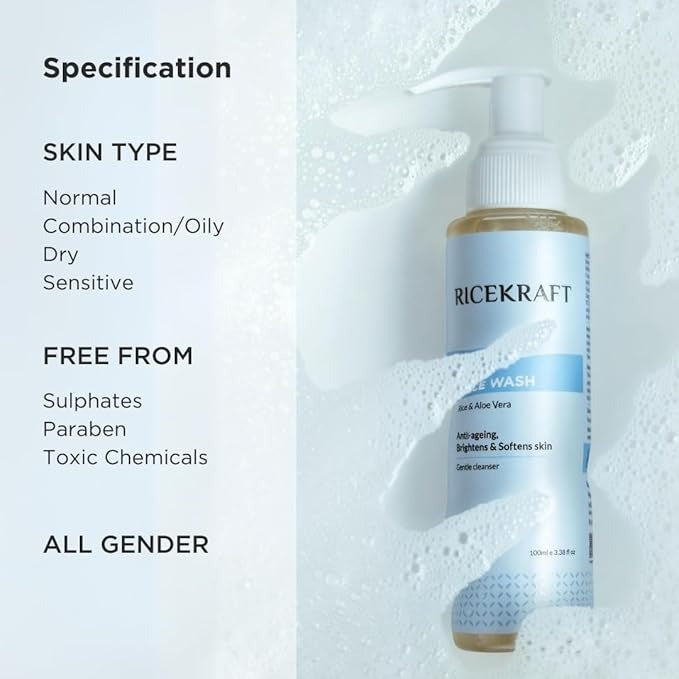 RiceKraft Rice Water Face Wash - 100 ml