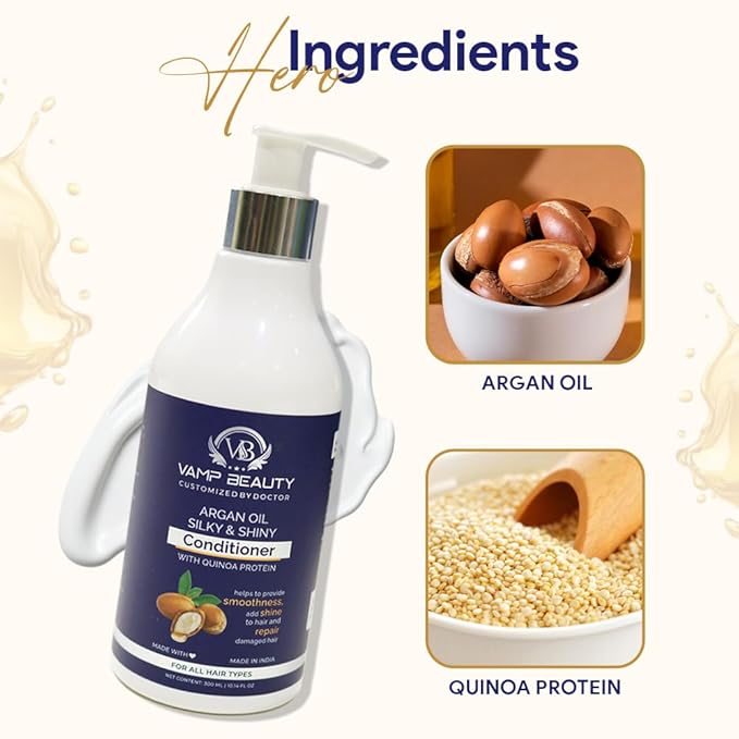 Vamp Beauty Argan Oil Silky & Shiny Conditioner - 300 Ml