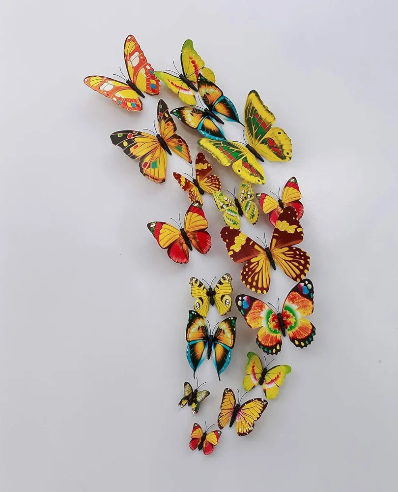 Rangoli Butterfly Wall Stick or Magnet Self Adhesive Removable PVC Design-10