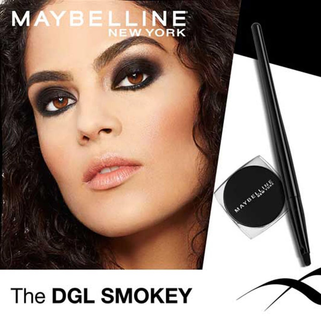 Maybelline New York Glossy Eyeliner, Intense Colour, Long-Lasting, 36Hr Wear, Lasting Drama Gel Eyeliner, Black 2.5GM