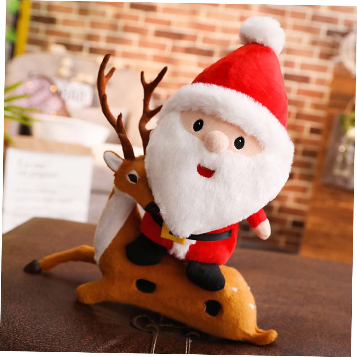 Tickles Cute Santa Claus Soft Stuffed Plush Toy for Kids Color Red 20 cm