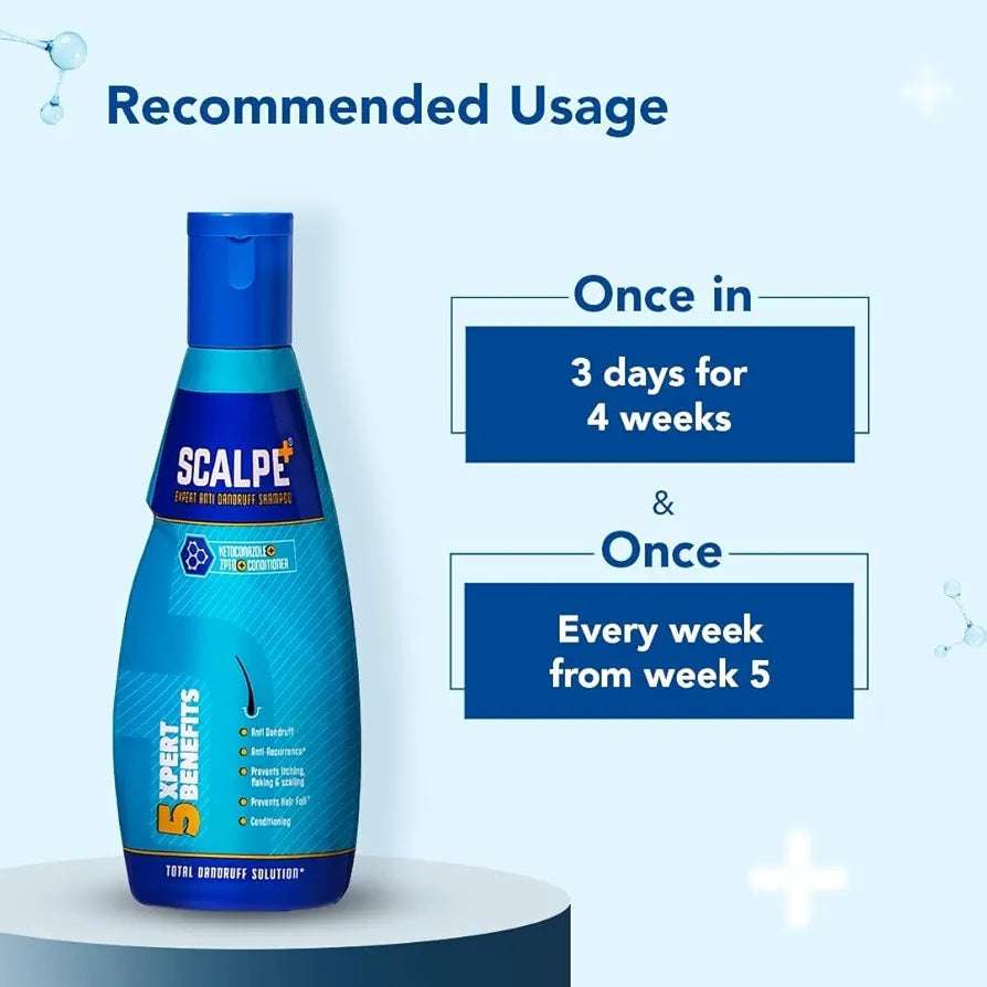 Scalpe+ Expert Anti Dandruff Shampoo for Men and Women - 150 ml