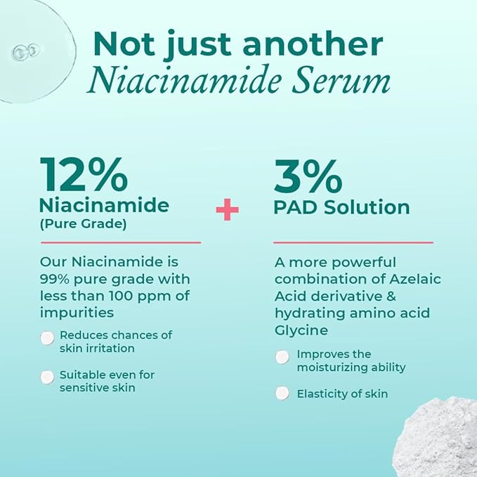 The Pink Foundry 12% Niacinamide Serum | Evens Skin Texture, Controls Excess Oil & Refines Pores - 30 Ml
