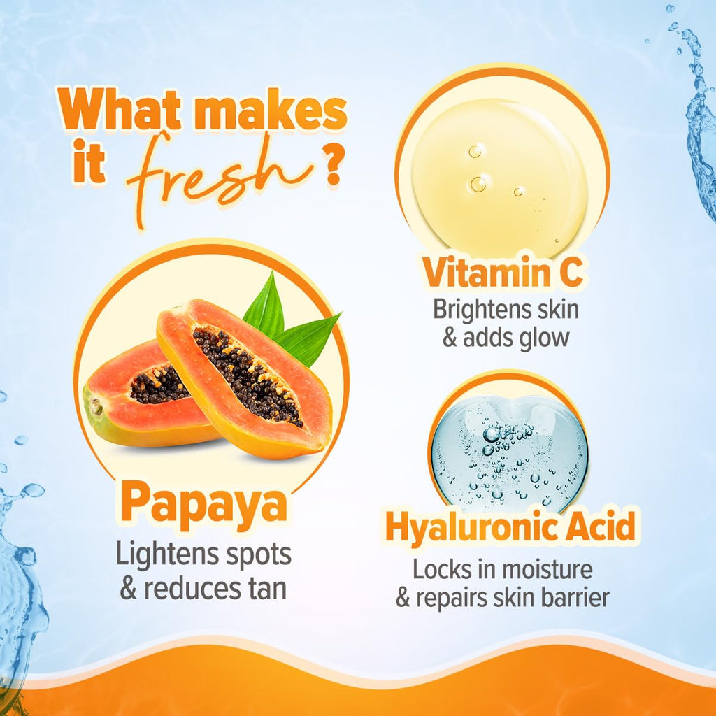Aqualogica Glow+ Infused Water Sunscreen For All Skin Types Spf 50+ Pa++++ With Papaya&Vitamin C|Gives Glowing&Hydrated Skin|Lightweight,Hydrating & No White Cast - 50G,Pack Of 1