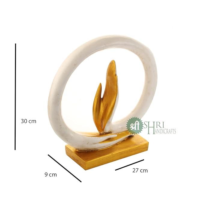 Indicast Resin 12" Blessing Namaskar Mudra Buddha Hands Sculpture Statue Handcrafted Decorative Idols