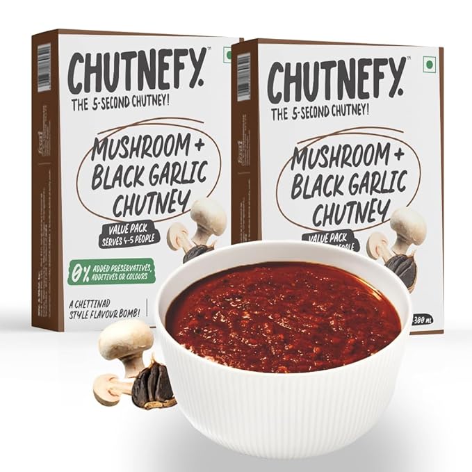 Chutnefy - 5-Second Instant Mushroom Chutney - 75 ml (Pack of 2)