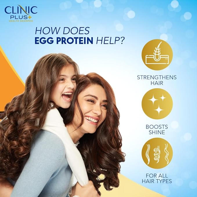 Clinic Plus Strength & Shine With Egg Protein Shampoo - 650 ml