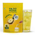 Good Monk Fruit Drink Mix (Natural Pineapple Powder), 50% Less Sugar with 8 Vitamins & Minerals (Vitamin B12, C, D, Iron & more) | Tasty & Healthy Drink Mix for Hydration, Energy, Immunity, 10 Serves