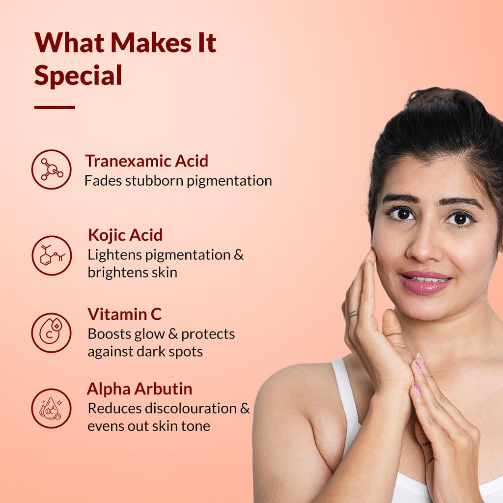 Fixderma Tranexamic Acid + 2% Kojic Acid + 1% Arbutin SKARFIX -TX Face Cream | Pigmentation Removal Cream | Kojic Acid Cream | Uneven Skin Tone - 30 gm
