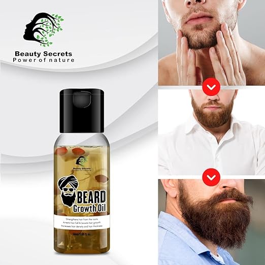 Beauty Secrets Premium Beard Growth Oil - 50 ml Each (Pack of 2)