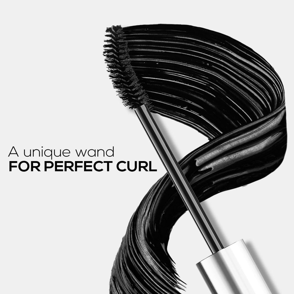 RENEE Midnight Mascara with Unique 360-Degree Wand | Darkest Black | Clump-Free | Long-Lasting Formula | Volumizes | Lengthens | Nourishes | Infused with Vitamin E | 8ml