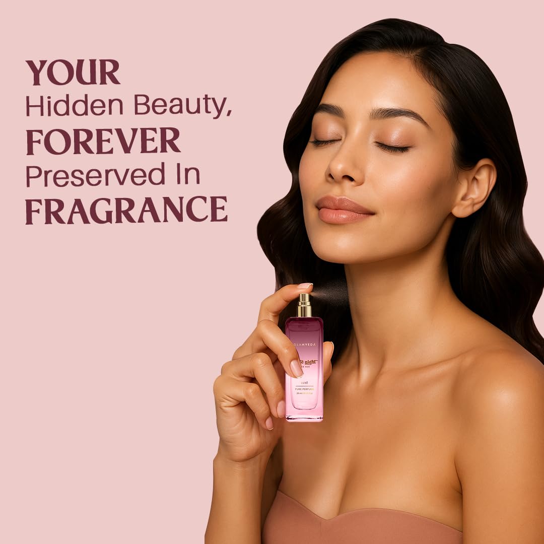 Glamveda Luxury Date Night | Long Lasting | Perfume for Woman 20ml | with Blackberry, Pear, Rose, Musk | Floral & Fruity Premium Fragrance Perfume for Women