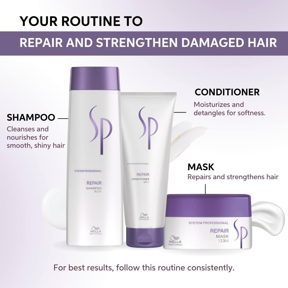WELLA SP Repair Shampoo For Damaged Hair, 250ml