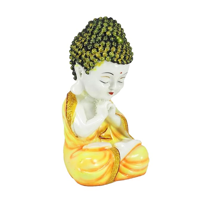 Ecraftindia Child Monk Figurine | Orange