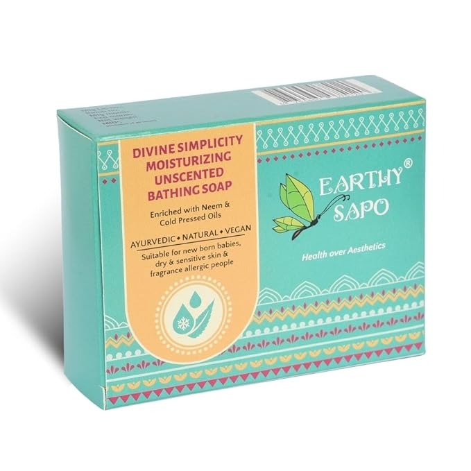 Earthy Sapo Handmade Divine Simplicity Unscented Moisturizing Bathing Soap - 100 gms
