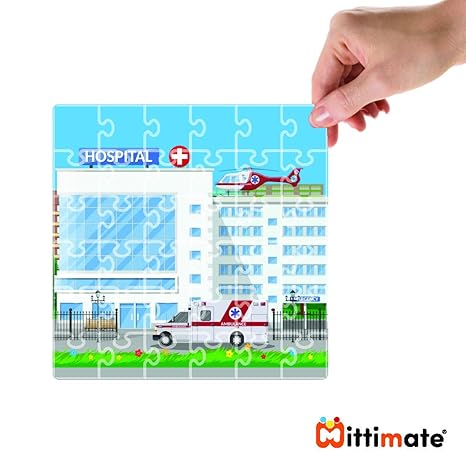 Mittimate Hospital Jigsaw Puzzle Game for Kids Age 4 to 6 Old I 36 Pieces Puzzle Toy Birthday Gift