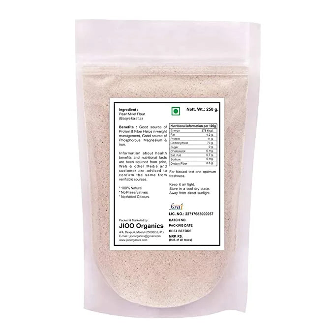 Jioo Organics Pearl Millet Flour (Baajara ka Atta) - 250 gms