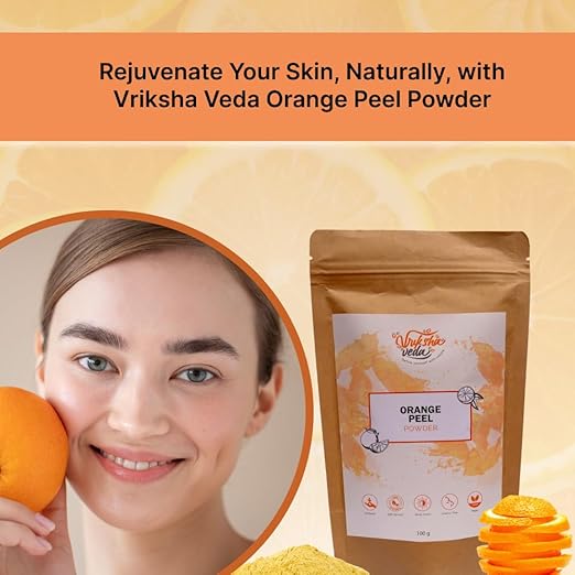 Vriksha Veda Organic Orange Peel Powder for Face and Body - 100 gms