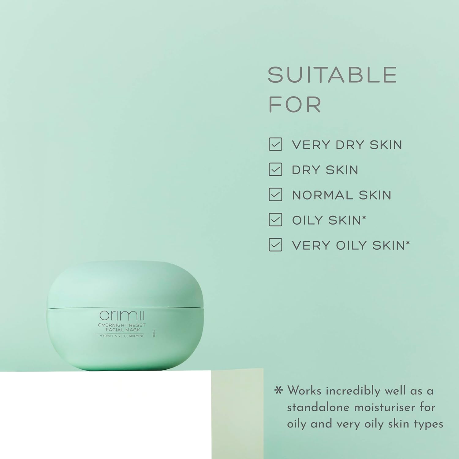 Orimii Sleeping Face Mask Cream Gel For All Skin Types - 100 ml