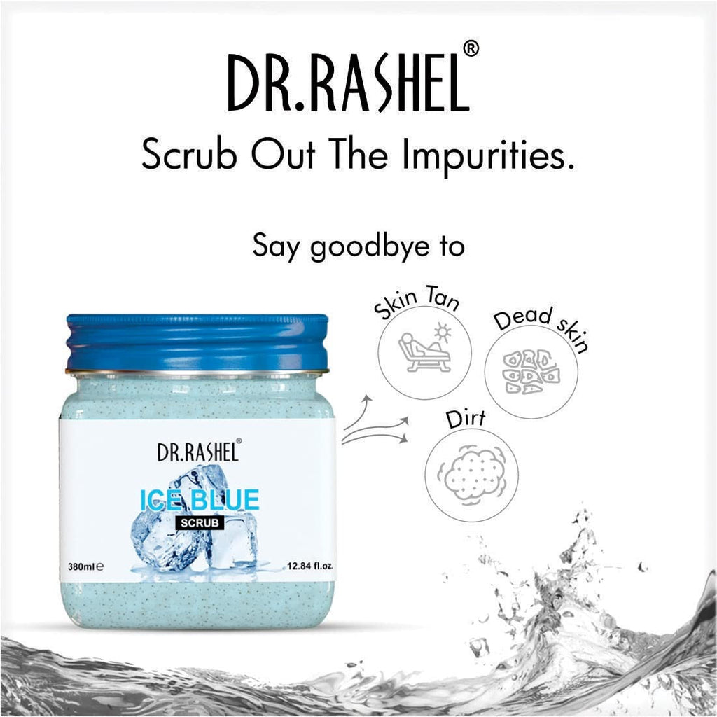 Dr.Rashel Ice Blue Scrub For Face & Body - 380 ml
