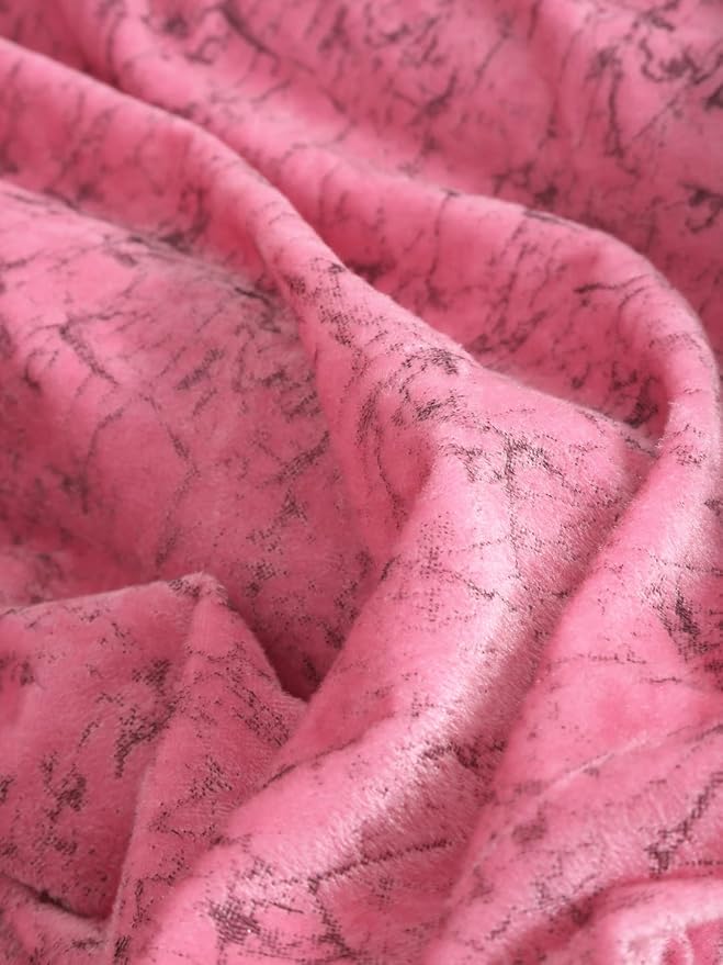 Cortina 2 Piece Solid Design Panel Eyelet Velvet Door Curtains | 7 Feet | Pink
