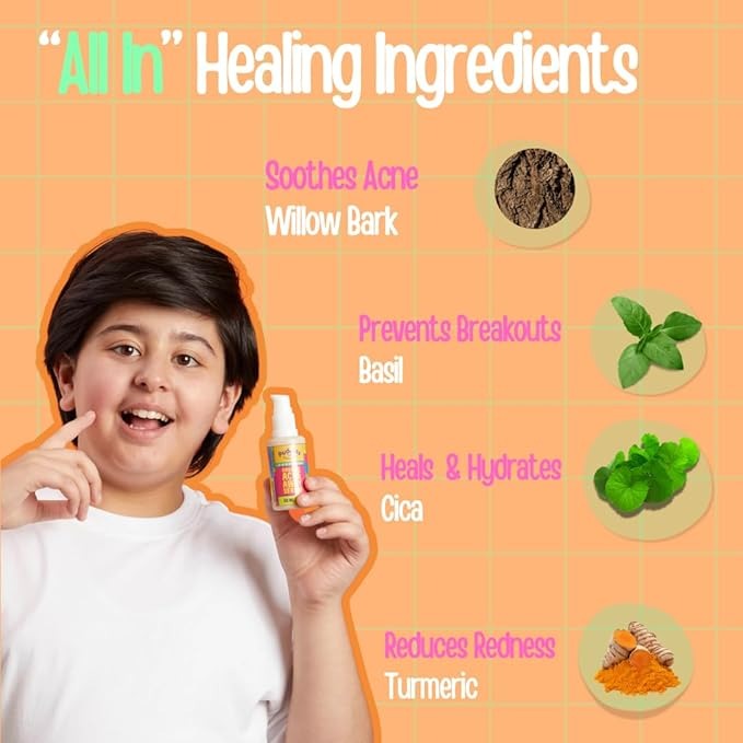 Puddles Teens Care Organic Acne Away Face Serum - 50 ml