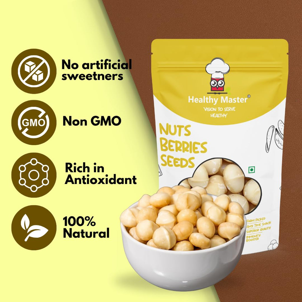 Healthy Master Exotic Macadamia Nuts-Macadamia Nuts - 1000 gms