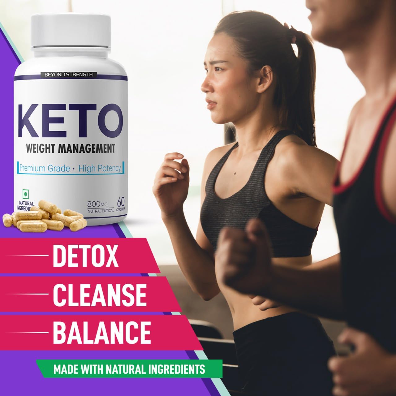 Herbal Max Keto Advanced Weight Management â€“ 800mg | 60 Capsules | With Green Tea, Garcinia Cambogia & Green Coffee Extract | Supports Fat Burn & Metabolism | For Men & Women