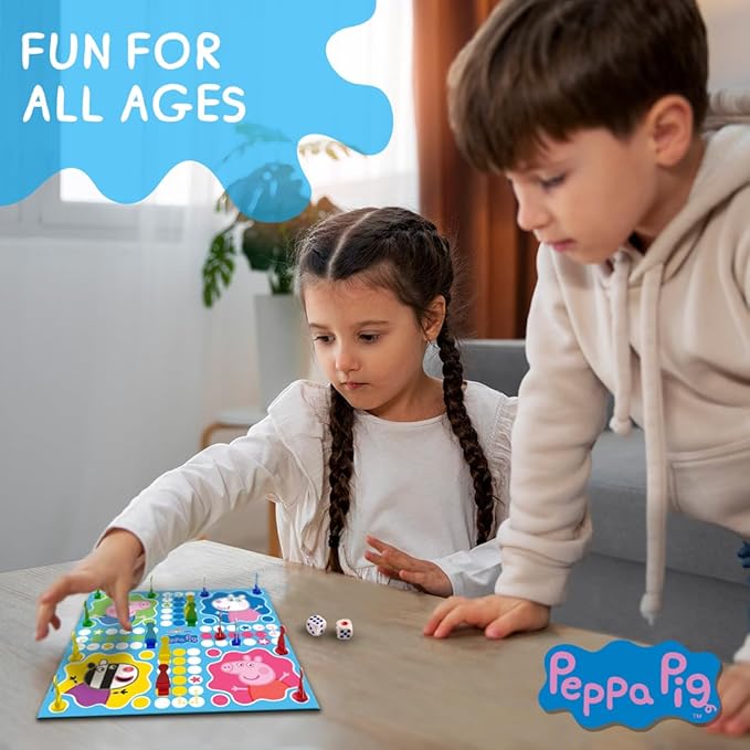Wembley 2 in 1 Peppa Pig Magnetic Ludo Board Game for Kids