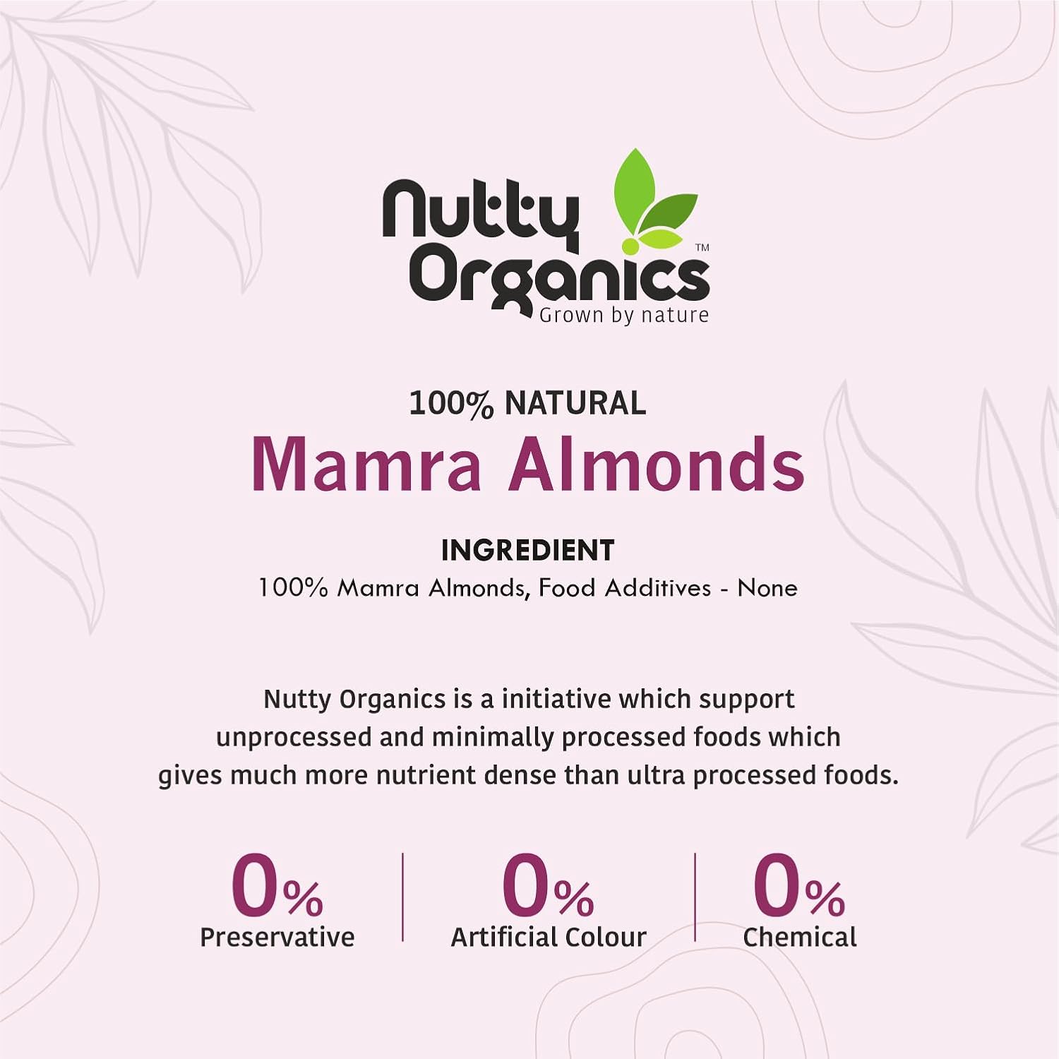 Nutty Organics Almonds Mamra - 500 GM (Grade A ++ Nuts, Premium, Rich In Oil) Richest Natural Source of Vitamins, Magnesium & Protien | Special Mamra Badam Giri
