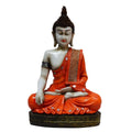 Ecraftindia Meditating Buddha Statue | Orange