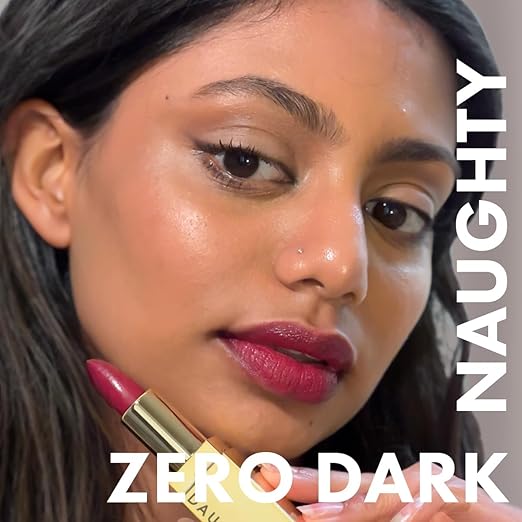 Daughter Earth Zero Dark Naughty 100% Vegan Natural Lipstick, Pigmented Lightweight Lip Color - 4 Gms
