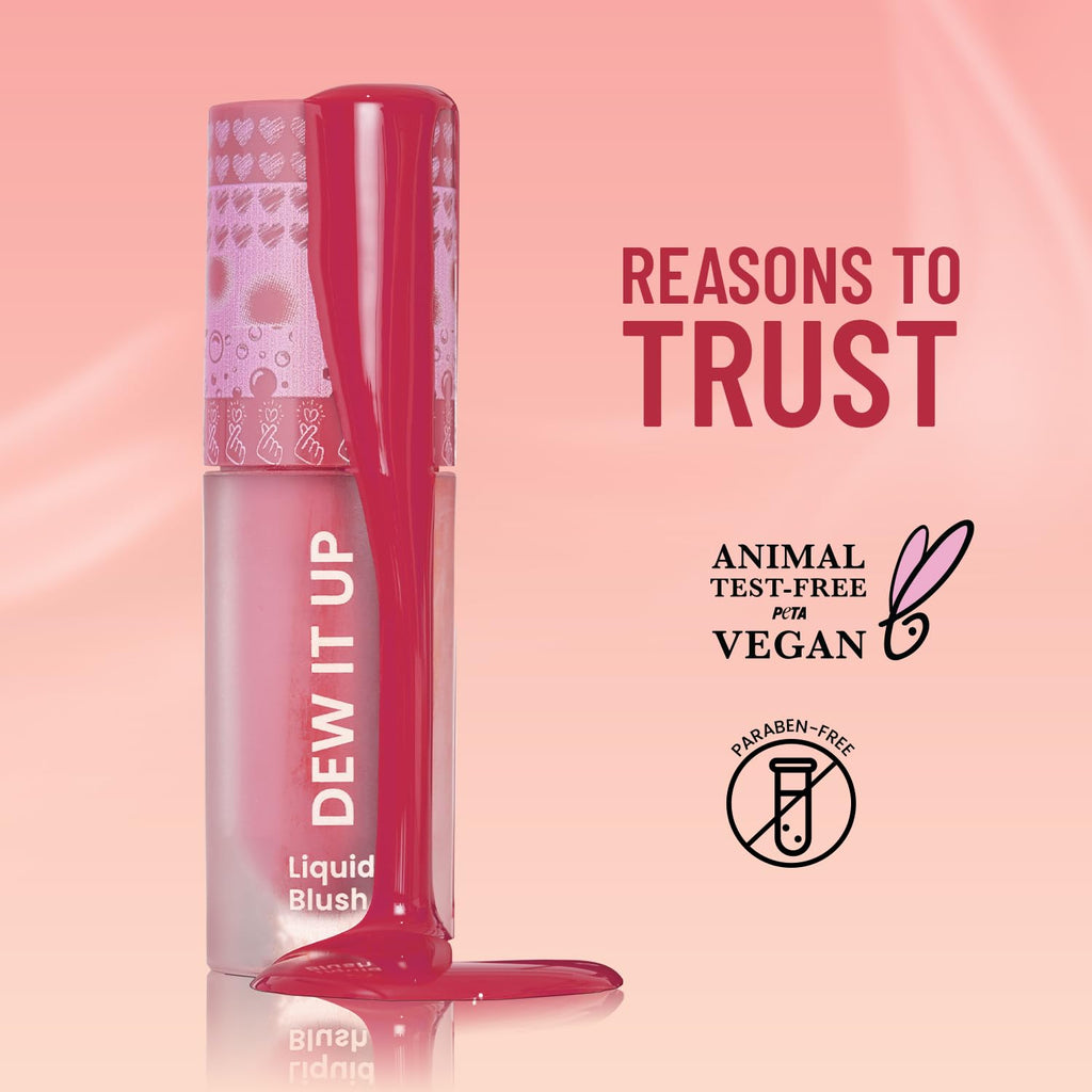 Swiss Beauty Dew It Up Liquid Blush | Dewy Finish| High Colour Payoff | Hydrating | With Vitamin E & C | Shade- 1. Peach Fuzz, 4ml