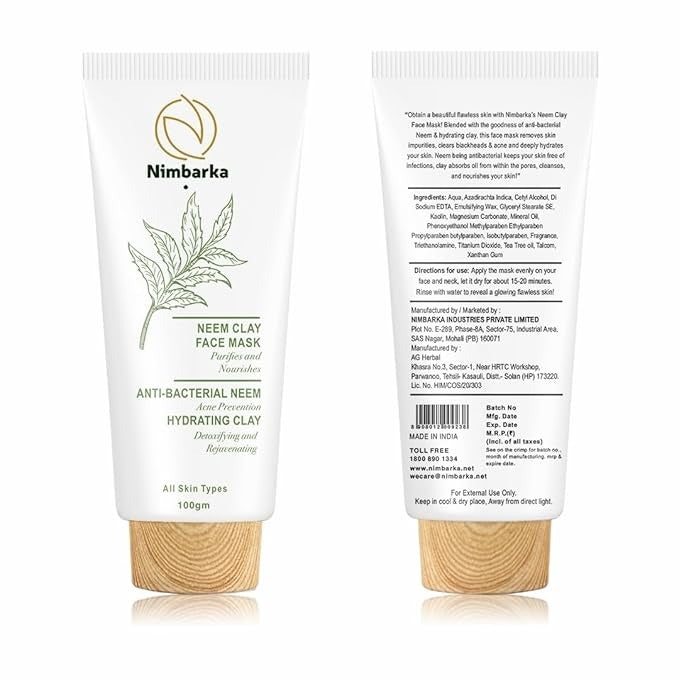 Nimbarka Neem Clay Face Mask - 100 gms