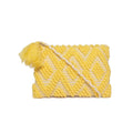 Astrid Handmade Macrame Flap Over Sling Bag For Girls And Women Colour Yellow
