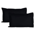Aerohaven Glorious 210TC Striped Satin Cotton Pillow Cover Set Black Colour